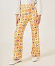 One Friday Knit Floral Checked Leggings - Orange