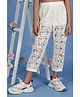 One Friday Cotton Woven Floral Embroidered Pants - Off White