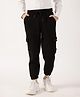 One Friday Cotton Knit Solid Joggers - Black