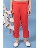 One Friday Cotton Knit Frill Detailed Leggings - Red