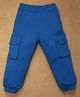 One Friday Knit Solid Cargo Style Joggers - Blue