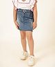 One Friday Cotton Woven Washed Skirt - Blue