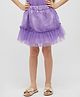 One Friday Woven Floral Applique Detailed & Sequins Embellished Skirt - Purple