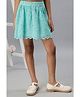 One Friday Cotton Woven Floral Designed Skirt - Mint
