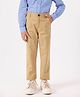 One Friday Cotton Woven Solid Trousers - Khaki