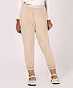 One Friday Woven Solid Pants - Beige