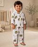 LazyToddler Muslin Woven Full Sleeves Teddy Printed Coordinating Shirt & Pants Set - Teddy Bear