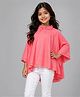 Plum Tree 100% Cotton Knit Full Sleeves Bow Applique & Lace Detailed Light Winter Sweatshirt - Pink