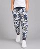 Plum Tree 100% Cotton Knit Camouflage Printed Joggers - Blue