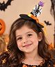 Hair Bands Halloween Theme Spiderweb Mini Witch Hat Applique Free Size-Black