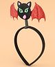 Hair Bands Halloween Theme Glitter Wing Monster Cat Applique Free Size-Black