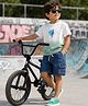 PURPLE UNITED KIDS Single Jersey Woven Half Sleeves Brand Name Printed & Ombre Effect Tee & Shorts Set - Blue & Green