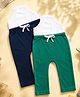 SuperBottoms Cotton Knit Pack Of 2 Solid Diaper Pants - Navy Blue & Green