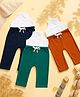 SuperBottoms Cotton Knit Pack Of 3 Solid Diaper Pants - Rust Navy Blue & Green