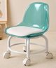Purple Tots Kids Transparent Shell Rolling Chair with Soft Cushion - Green