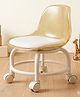 Purple Tots Kids Transparent Shell Rolling Chair with Soft Cushion - Yellow