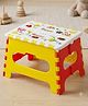 Purple Tots Foldable Kids Stool with Cute Fruit & Alphabet Print | Red & Yellow