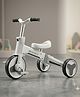 Purple Tots Toddler Balance Bike Lightweight Stable First Ride White & Black