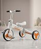 Purple Tots Toddler Balance Bike Easy Grip Learning Ride White & Orange