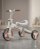 Purple Tots Toddler Balance Bike Stable Beginner Riding Bike White & Brown