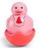 Ratnas Adorable Duck-Shaped Roly Poly Toy Colorful Wobbling and Rocking Activity Toy for Kids - Pink