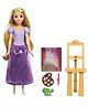 Disney Princess 27 cm Rapunzel Fashion Doll & Accessories, Including Pascal Animal Figure & 4 Play Pieces, Art Stories, Inspired by Tangled Movie