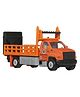 Matchbox GMC 3500 ATTENUATOR TRUCK with Moving Parts, Toy Construction, Rescue, Farming, Garbage or Semi Truck with Moving Parts, Working Rigs - Orange