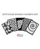 JoGenii Zentangle Doodle Poster Coloring Kit | 5 High-Quality Art Sheets, Coloring Pens | Perfect for Gifting, Return Gift, Play Dates, Art Date