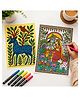 JoGenii 10 Poster Ultimate Indian Art Forms Poster Coloring Combo | 10 Premium Art Sheets with Coloring Pens | Perfect for Gifting Adults, Kids, Teens, Return Gift, Women's Day Gift, Art Date, Rakhi