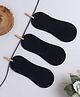 Lil' Homies Cotton Elastane Knit Pack Of 3 Solid Shoe Liner Socks - Black