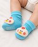 Lil' Homies Rooster Rattle Applique Detailed Anti Skid Socks Shoes - Light Blue