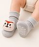 Lil' Homies Fox Rattle Applique Detailed Anti Skid Sock Shoes - Grey
