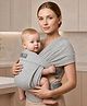 R for Rabbit Solo Wrap Flexi Baby Carrier Ergonomic M-Shape Support, Dual Carry Positions, Mist Grey Stripes