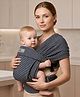 R for Rabbit Solo Wrap Flexi Baby Carrier Ergonomic M-Shape Support, Dual Carry Positions, Oxford Blue Stripes