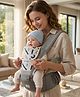 R for Rabbit Cuddle Up Care Baby Carrier 5-in-1 Carrying Positions, 3D Silicone Anti-Slip Hip Seat, Abstract Blue