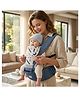 R for Rabbit Cuddle Up Care Baby Carrier 5-in-1 Carrying Positions, 3D Silicone Anti-Slip Hip Seat, Abstract Blue