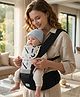 R for Rabbit Cuddle Up Care Baby Carrier 5-in-1 Carrying Positions, 3D Silicone Anti-Slip Hip Seat, Abstract Black