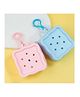 Muren Children's Cute Square Storage Bag Mini Candy Silicone Coin Purse Pouch Bag Charm Keychain with Zipper-Multicolor random Color, Design & Color May Vary