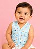 Kidbea Bamboo Woven Sleeveless Stars Printed Jhabla - Blue