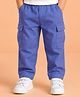 Kidbea Cotton Woven Solid Cargo Trouser - Blue