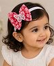 Little Miss Cuttie Butterfly & Bow Applique Detailed Headband - Red