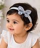 Little Miss Cuttie Sequins Embellished Butterfly Applique Detailed Headband - Grey