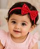 Little Miss Cuttie Bow Applique Detailed Headband - Red