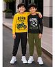 Trampoline Cotton Blend Knit Pack Of 2 Full Sleeves Football & Motorcycle Printed Tee & Pyjamas Night Suit - Multi Colour
