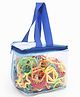 PlayMagic StrawStix Construction Set Creative Building & Learning Kit - 500 Pcs - Blue