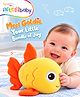 Intellibaby Bouncy Goldie Fish Plush Toy | Fluffy Plush material | Squeezy & Easy to hold design | Lighetweight Soft Toy | 3+ Months | Fish themed design | Ideal for Gifting