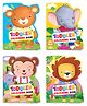 Jolly Kids Toddler Colouring Die-Cut Animals Shape Activity Books Set of 4 English