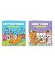 Cosy Outdoors and Food Activity Colouring Books B Set of 2 English