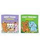 Cosy Foods and Friends Activity Colouring Books F Set of 2 - English