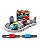 SANJARY Kids Remote-Controlled Racing Car Track Set, Interactive Dual-Car Race Toy with Wrist Controllers for Indoor Play color may vary